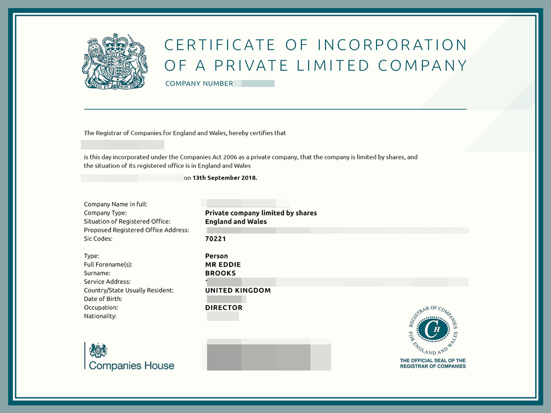 英國私人有限公司注冊