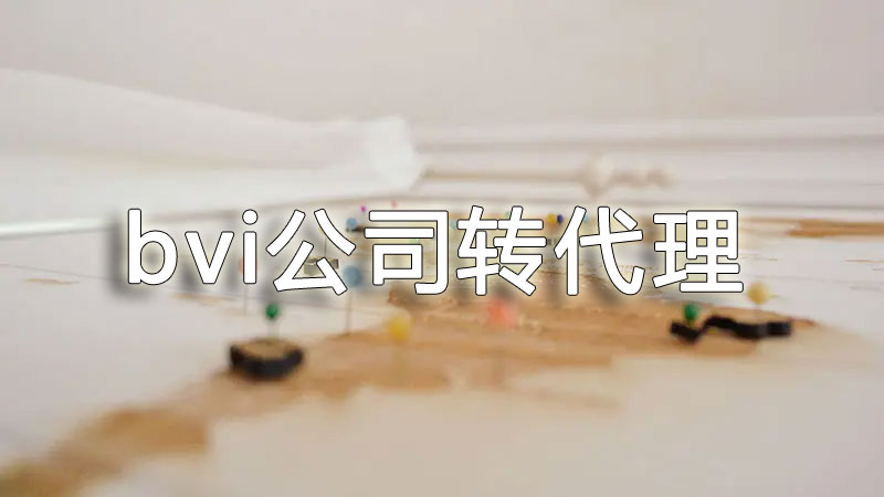 bvi公司轉代理資料